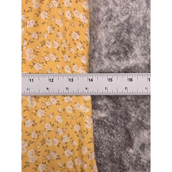 Reformation Jumpsuit 12 Womens Yellow Floral Smocked Wide Leg - Picture 5 of 9